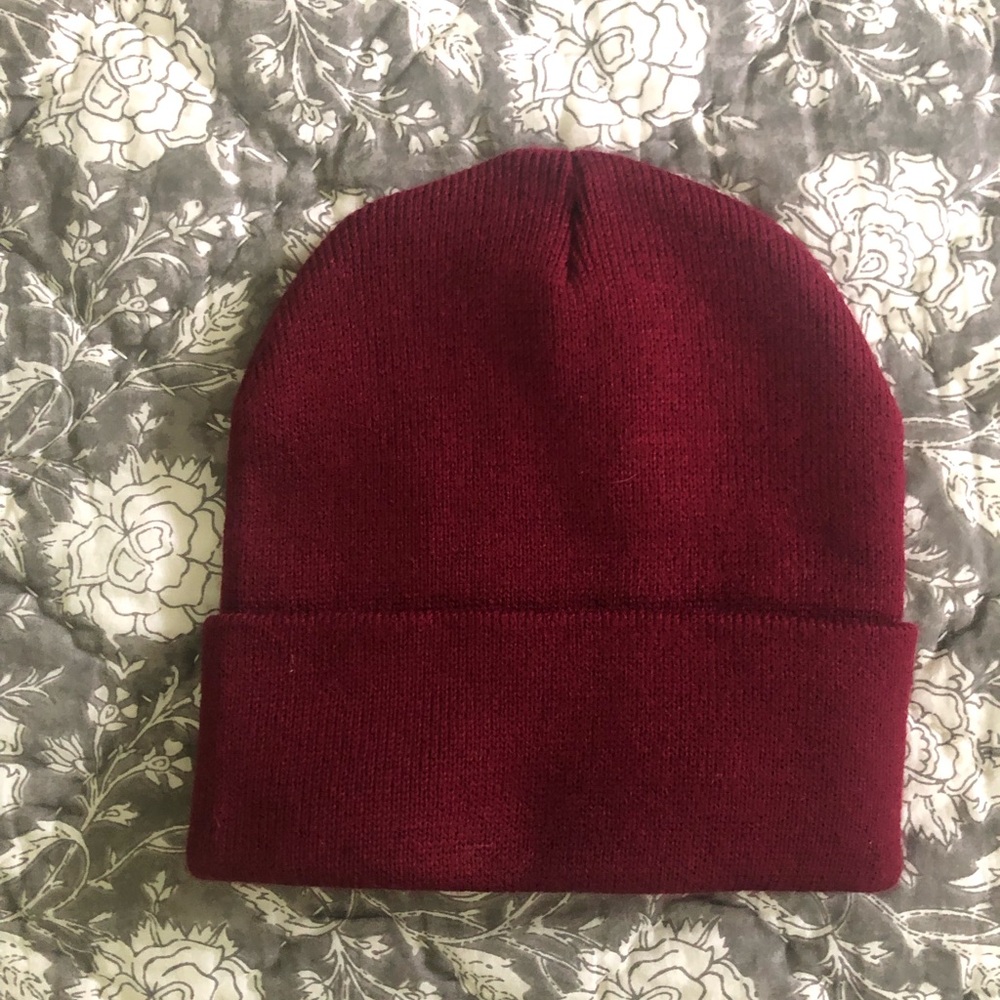 Burgundy Knit Beanie